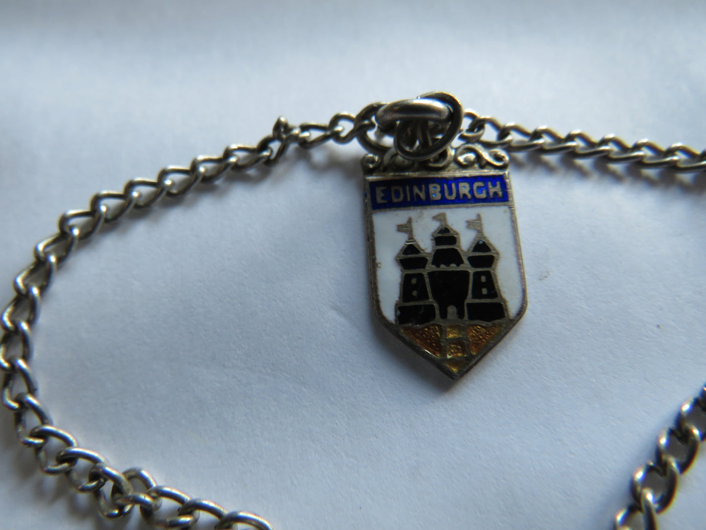 Vintage Silver Charm Bracelet With 3 Charms