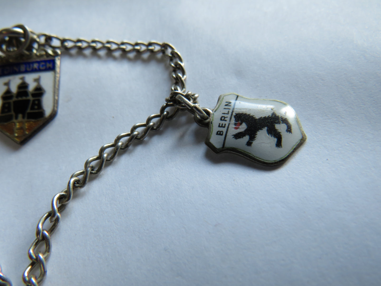 Vintage Silver Charm Bracelet With 3 Charms