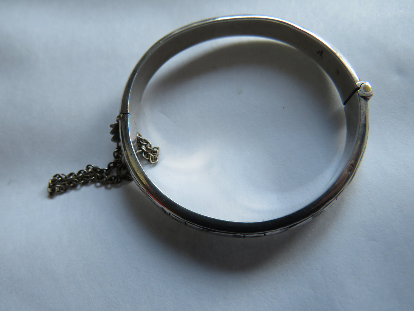 Antique Children's Sterling Silver Bangle Hallmarked Chester 1915