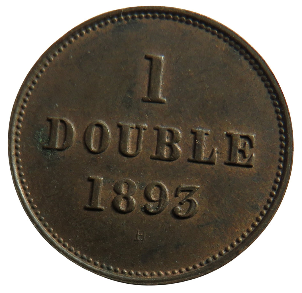 1893 Guernsey One Double Coin