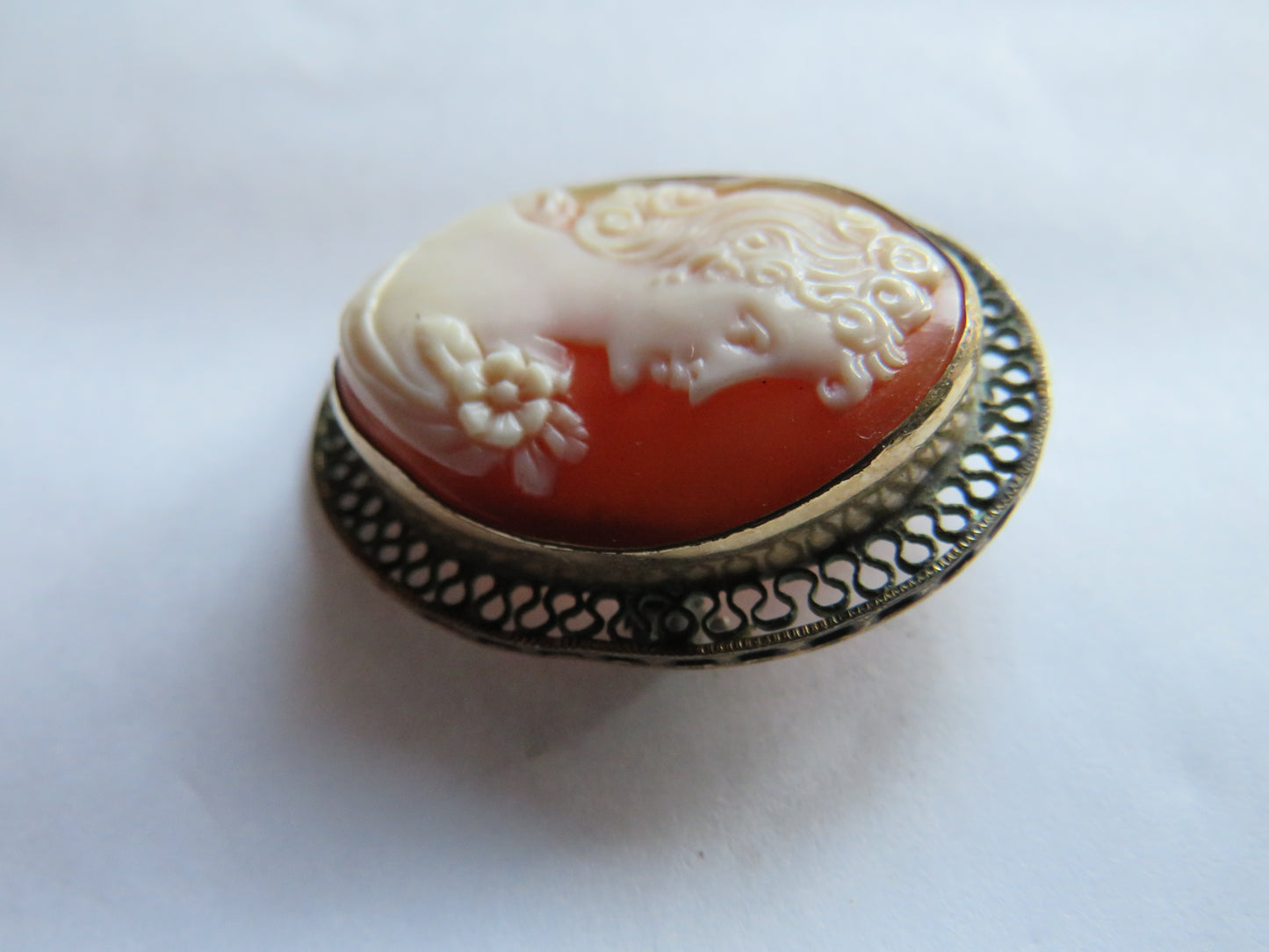 Vintage Ladies Cameo Brooch / Pendant 1/20th 12k Gold Filled