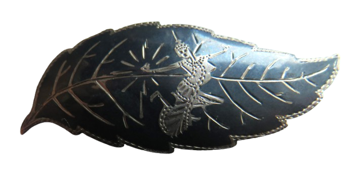 Vintage Sterling Silver Brooch From Thailand