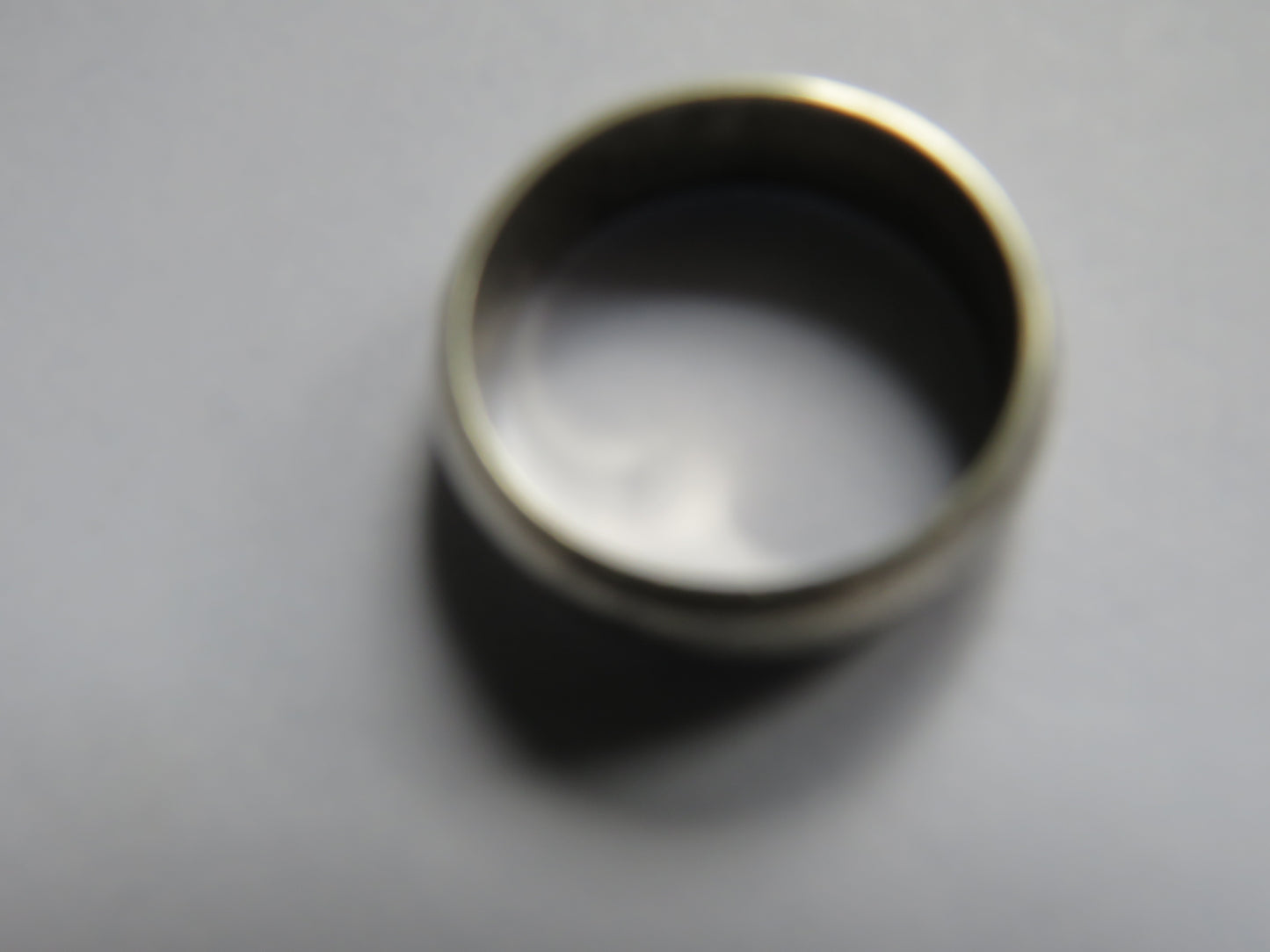 Vintage Silver Wedding Band / Plain Ring Size - Q