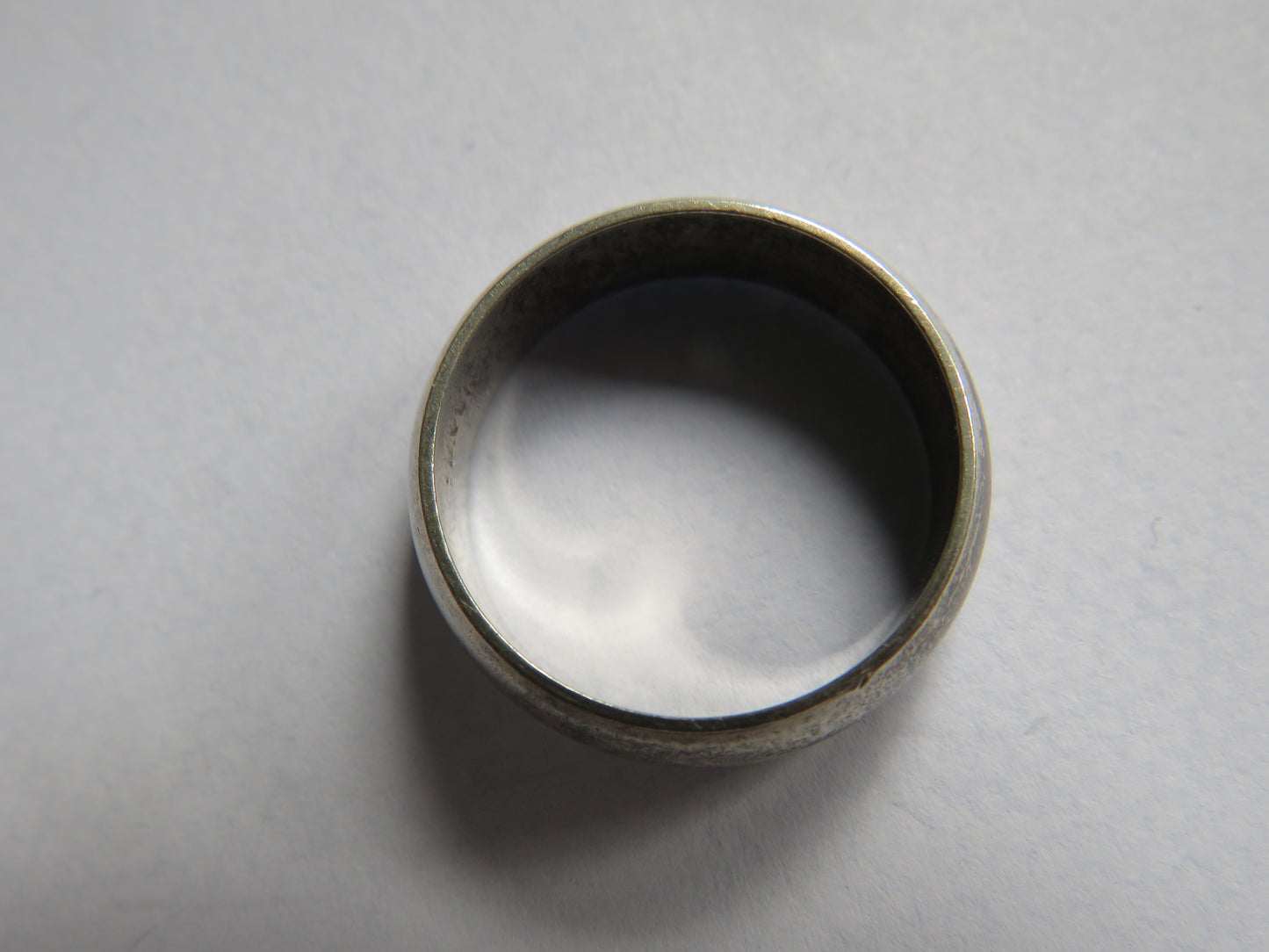 Vintage Silver Wedding Band / Plain Ring Size - Q