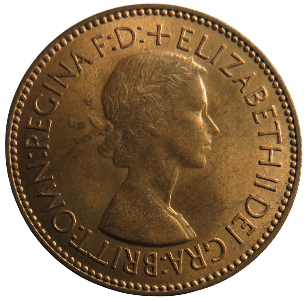 1953 Queen Elizabeth II Halfpenny Coin In High Grade - Great Britain