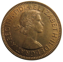 Load image into Gallery viewer, 1957 Queen Elizabeth II Halfpenny Coin In High Grade - Great Britain
