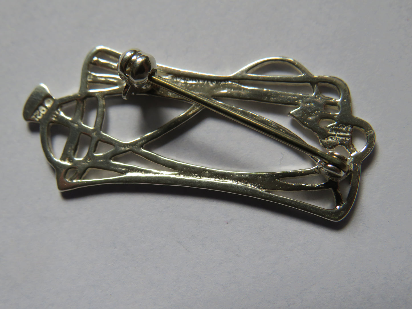 Vintage Sterling Silver Ladies Brooch In Mackintosh Style