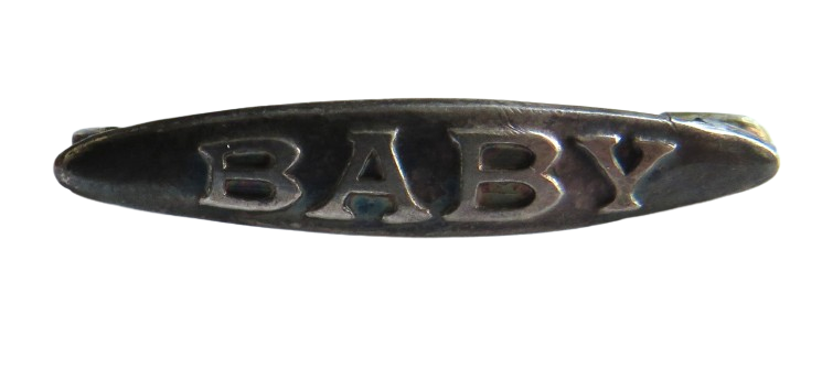 Vintage Sterling Silver "Baby" Brooch