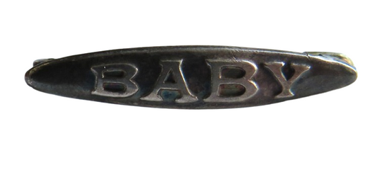 Vintage Sterling Silver "Baby" Brooch
