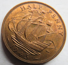 Load image into Gallery viewer, 1943 King George VI Halfpenny Coin In High Grade - Great Britain
