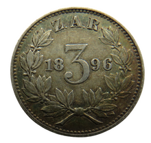 Load image into Gallery viewer, 1896 South Africa Silver Threepence Coin
