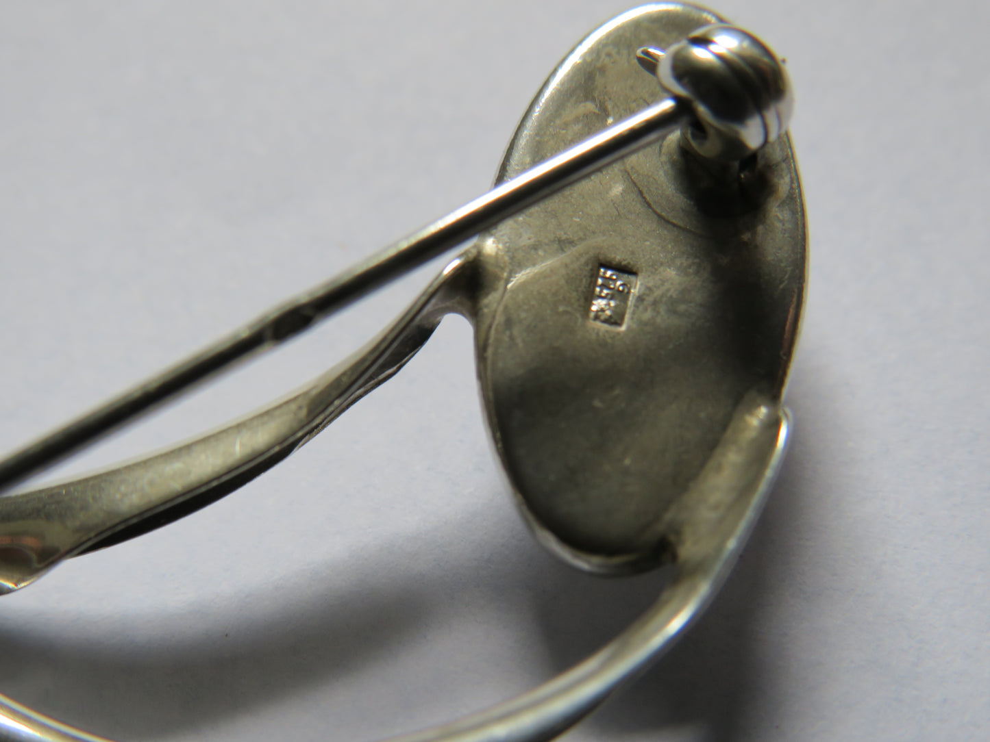 Stylish Polish Silver Modernist Brooch - Fully Hallmarked