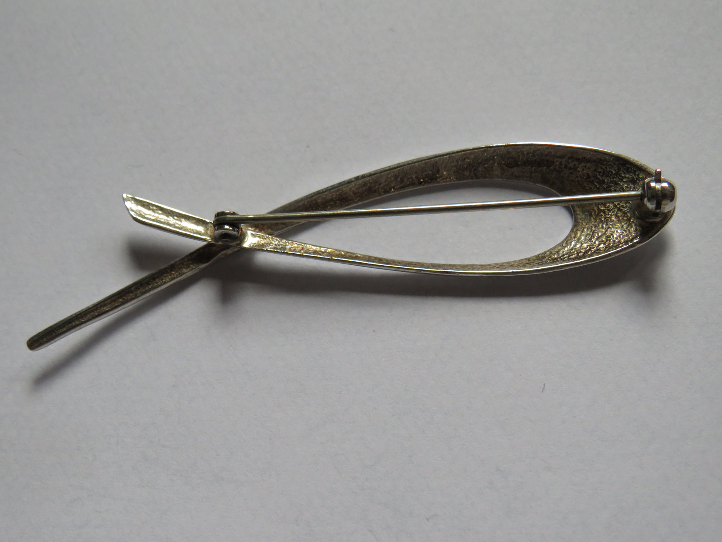 Stylish Sterling Silver Brooch By Malcolm Gray