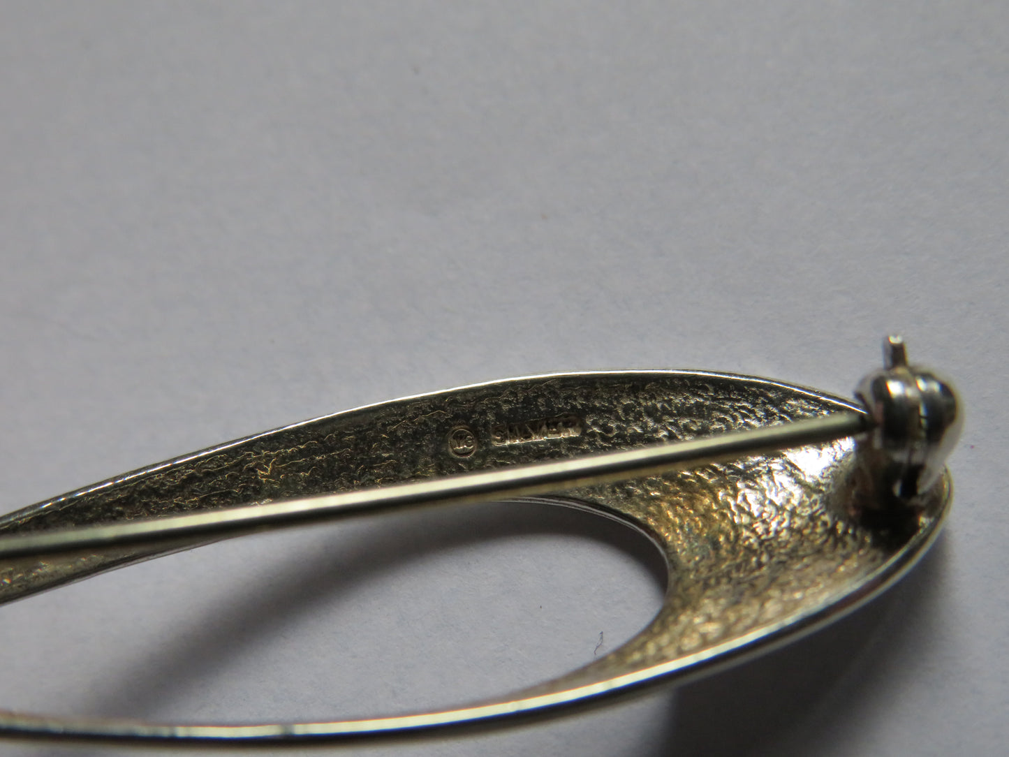 Stylish Sterling Silver Brooch By Malcolm Gray