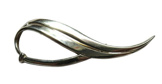 Stylish Ladies Sterling Silver Modernist Brooch