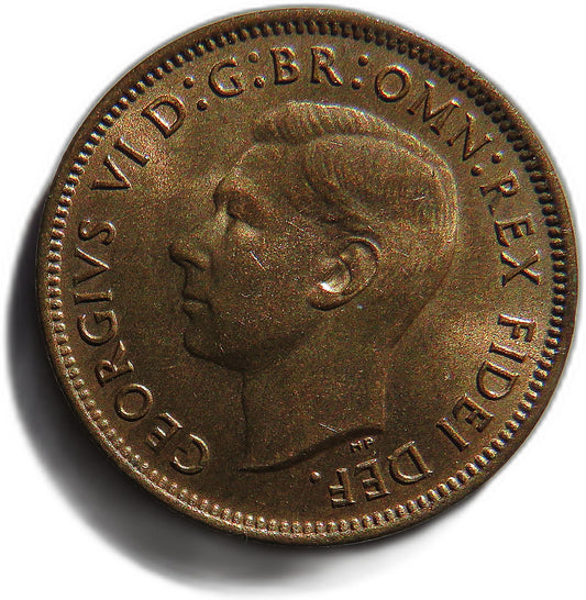 1952 King George VI Farthing Coin In High Grade - Great Britain image 1