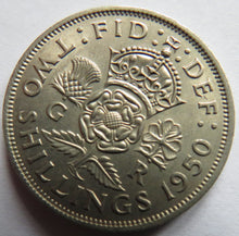 Load image into Gallery viewer, 1950 King George VI Florin / Two Shilling Coin Higher Grade
