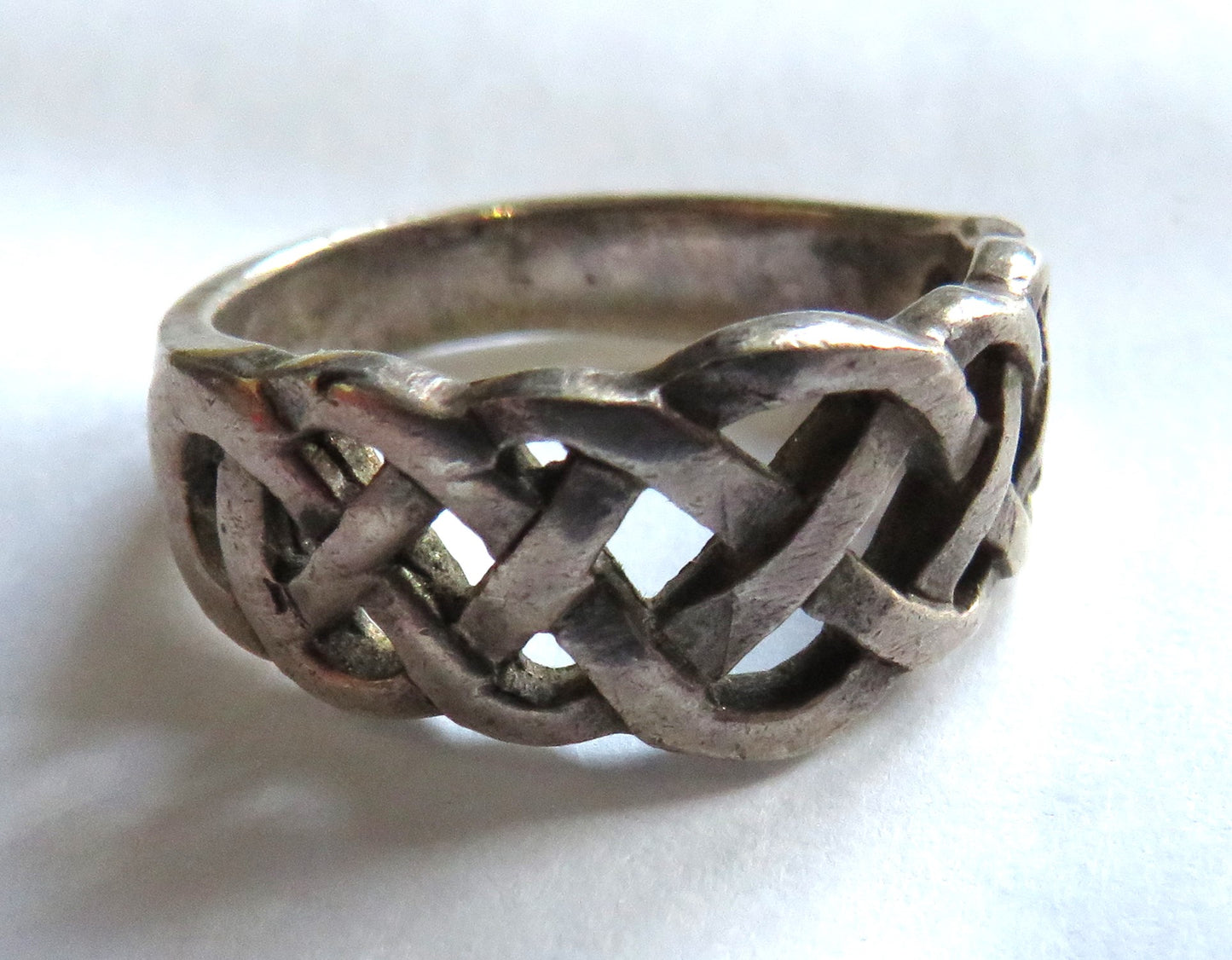 Sterling Silver Celtic Style Ring - UK Size O