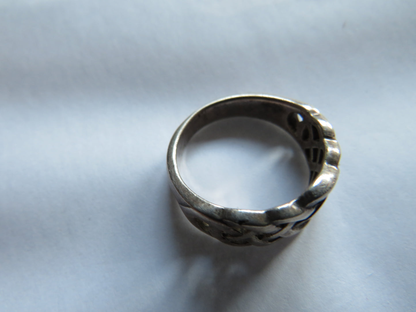 Sterling Silver Celtic Style Ring - UK Size O