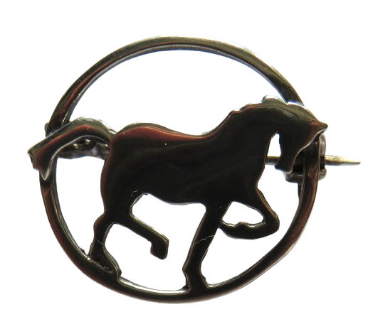 Small Sterling Silver "Horse" Brooch By Joanna Lesley Thomson Edinburgh Hallmarks