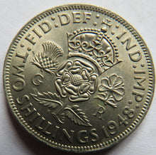 Load image into Gallery viewer, 1948 King George VI Florin / Two Shilling Coin High Grade
