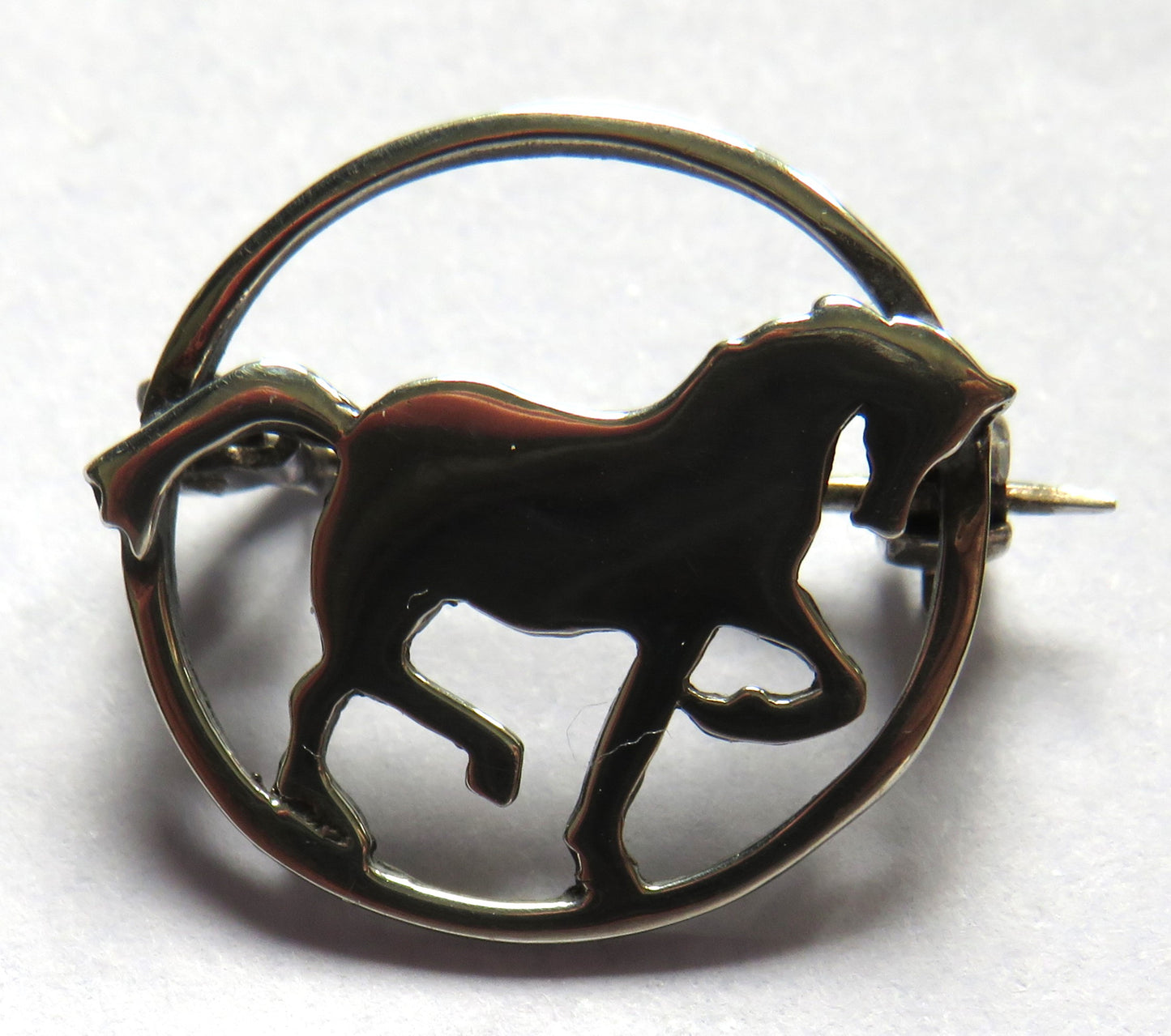Small Sterling Silver "Horse" Brooch By Joanna Lesley Thomson Edinburgh Hallmarks