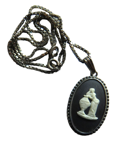 Sterling Silver Necklace & Wedgwood Pendant