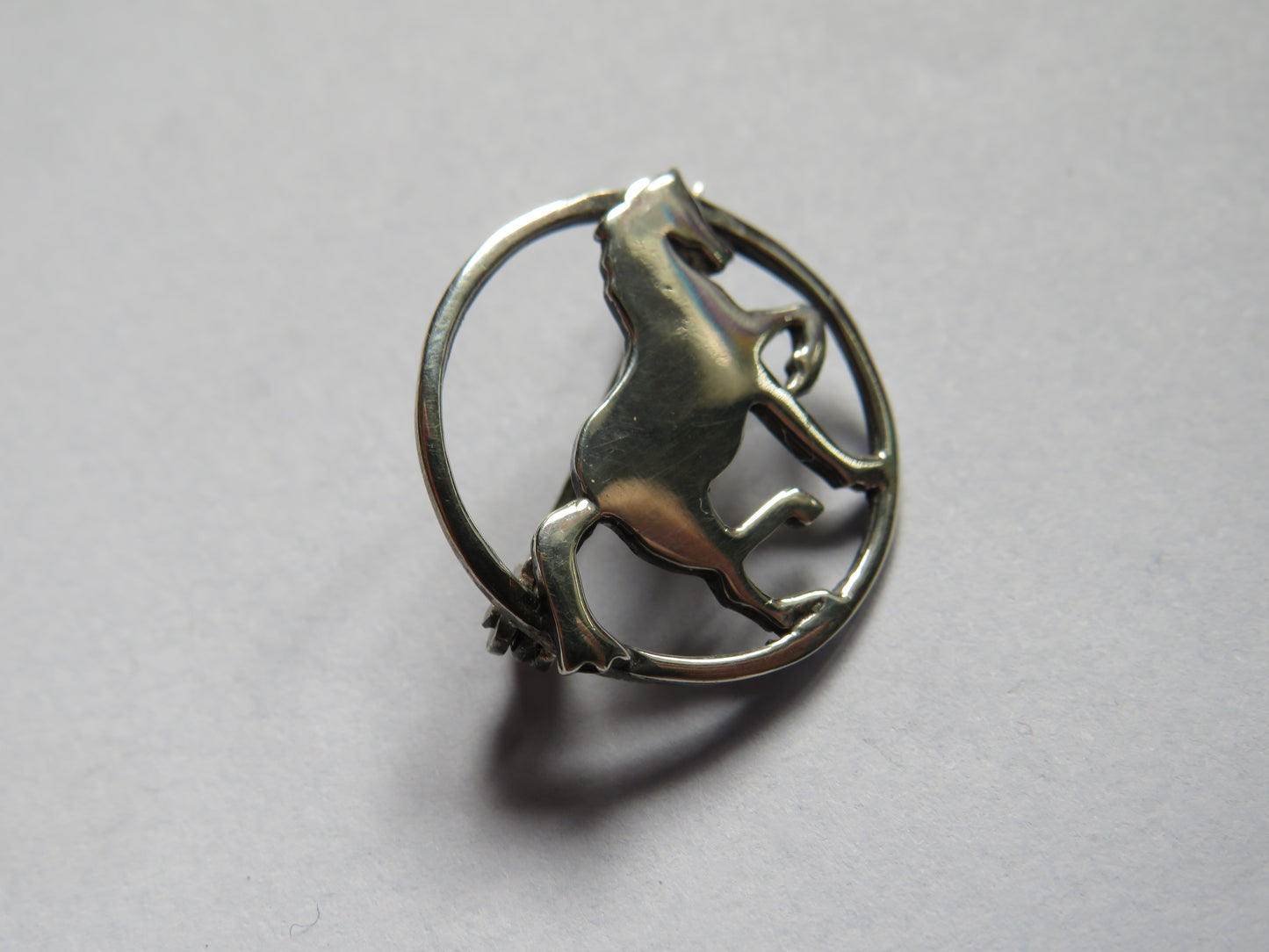 Small Sterling Silver "Horse" Brooch By Joanna Lesley Thomson Edinburgh Hallmarks