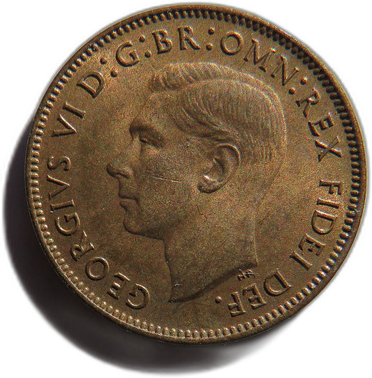 1951 King George VI Farthing Coin In High Grade - Great Britain image 1