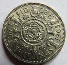 Load image into Gallery viewer, 1965 Queen Elizabeth II Florin / Two Shilling Coin High Grade
