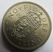 Load image into Gallery viewer, 1954 Queen Elizabeth II (Scottish) Shilling Coin In High Grade
