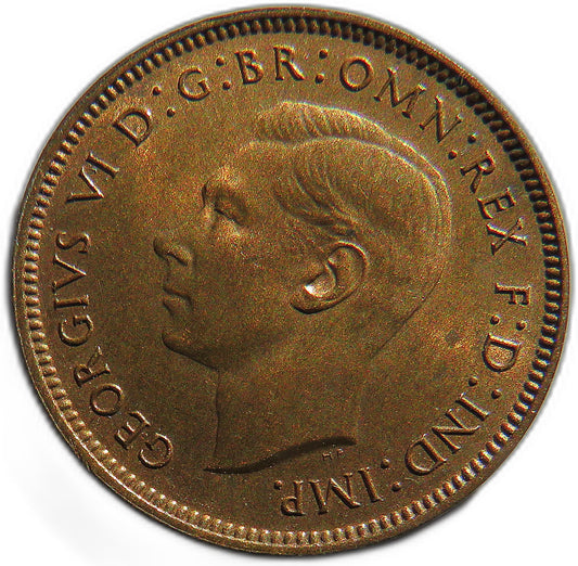 1948 King George VI Farthing Coin In High Grade - Great Britain image 1