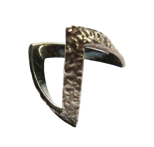 Unusual Ladies Sterling Silver Ring - Size - P