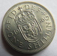 Load image into Gallery viewer, 1966 Queen Elizabeth II (Scottish) Shilling Coin In High Grade
