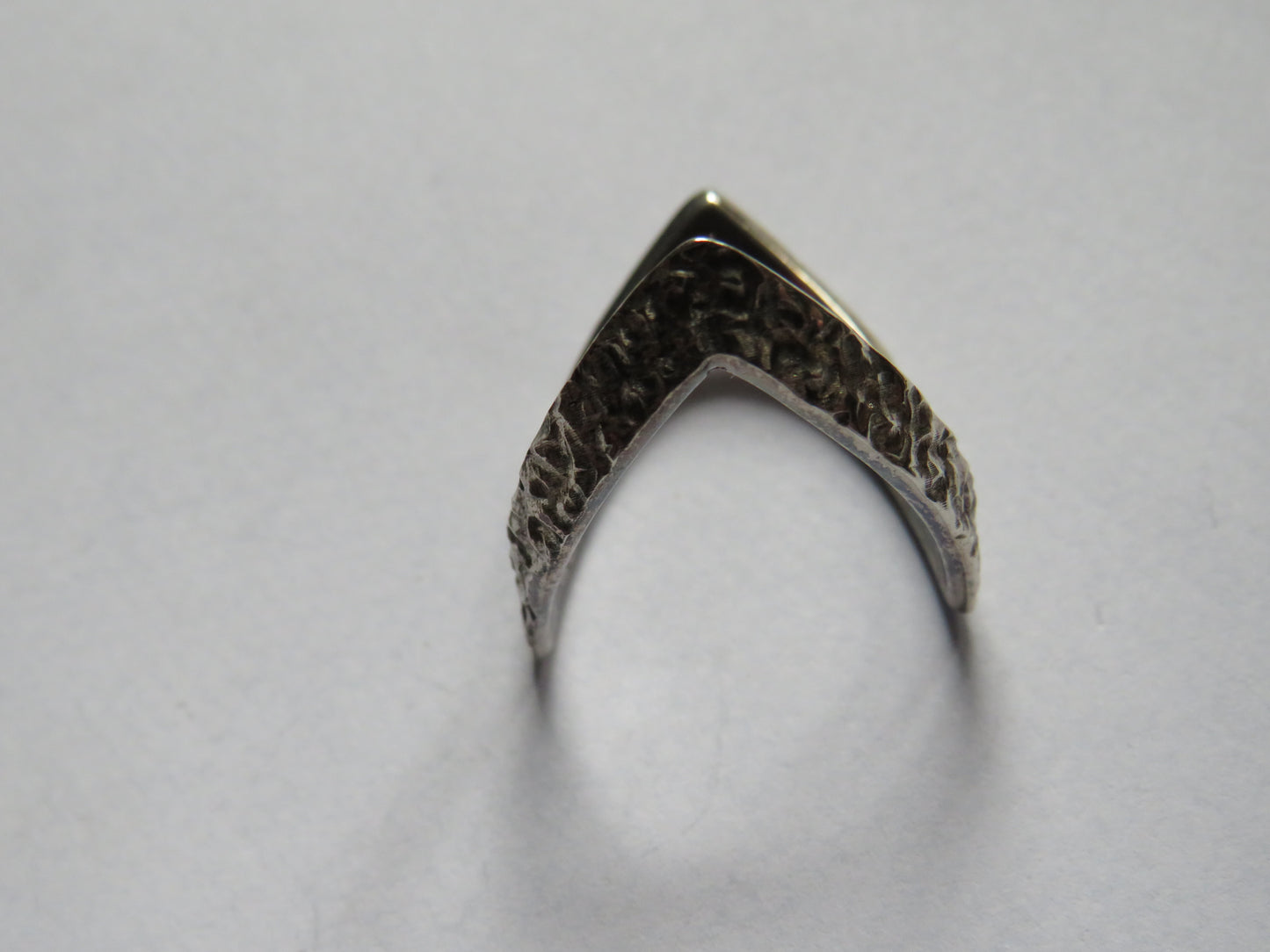 Unusual Ladies Sterling Silver Ring - Size - P