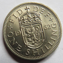 Load image into Gallery viewer, 1962 Queen Elizabeth II (Scottish) Shilling Coin In High Grade
