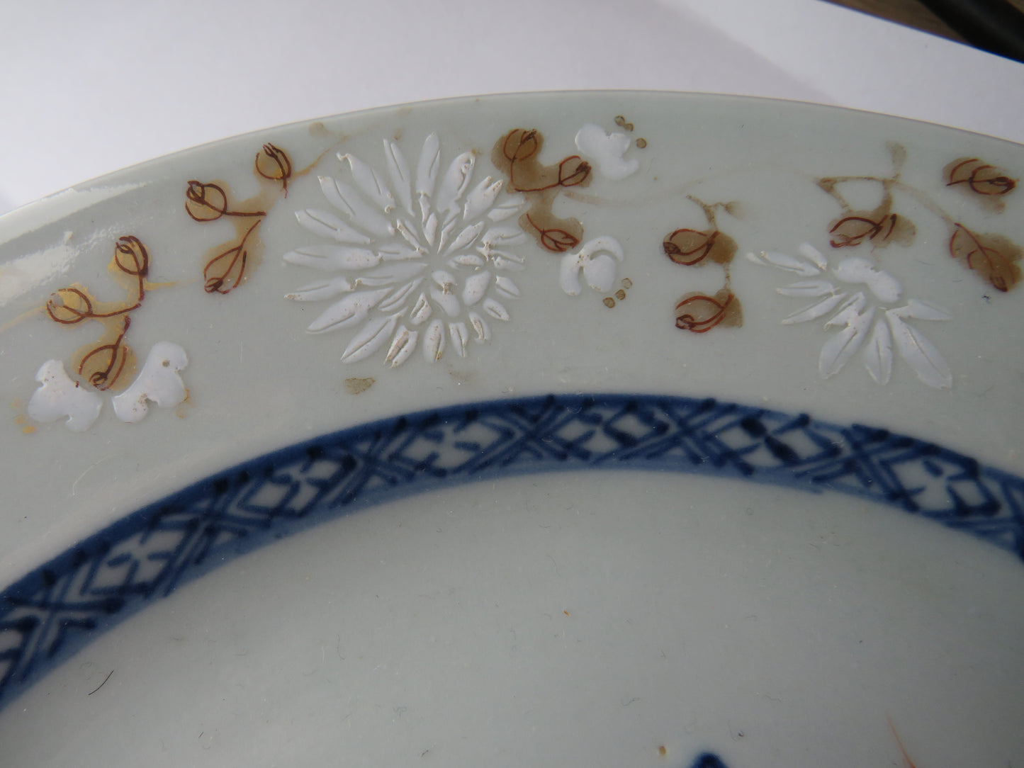 Antique Imari Gold Chinese Porcelain Plate