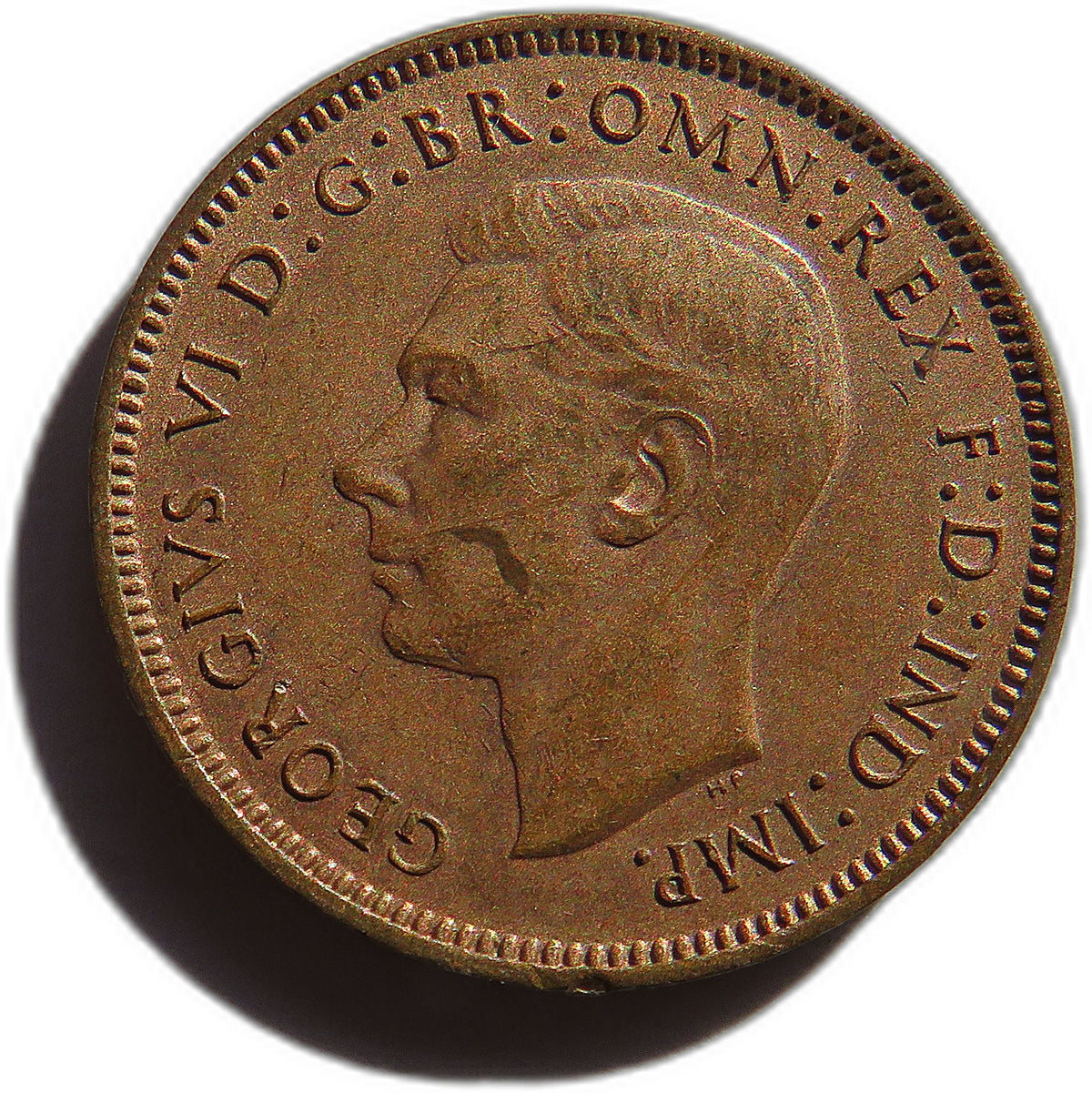 1943 King George VI Farthing Coin In High Grade - Great Britain