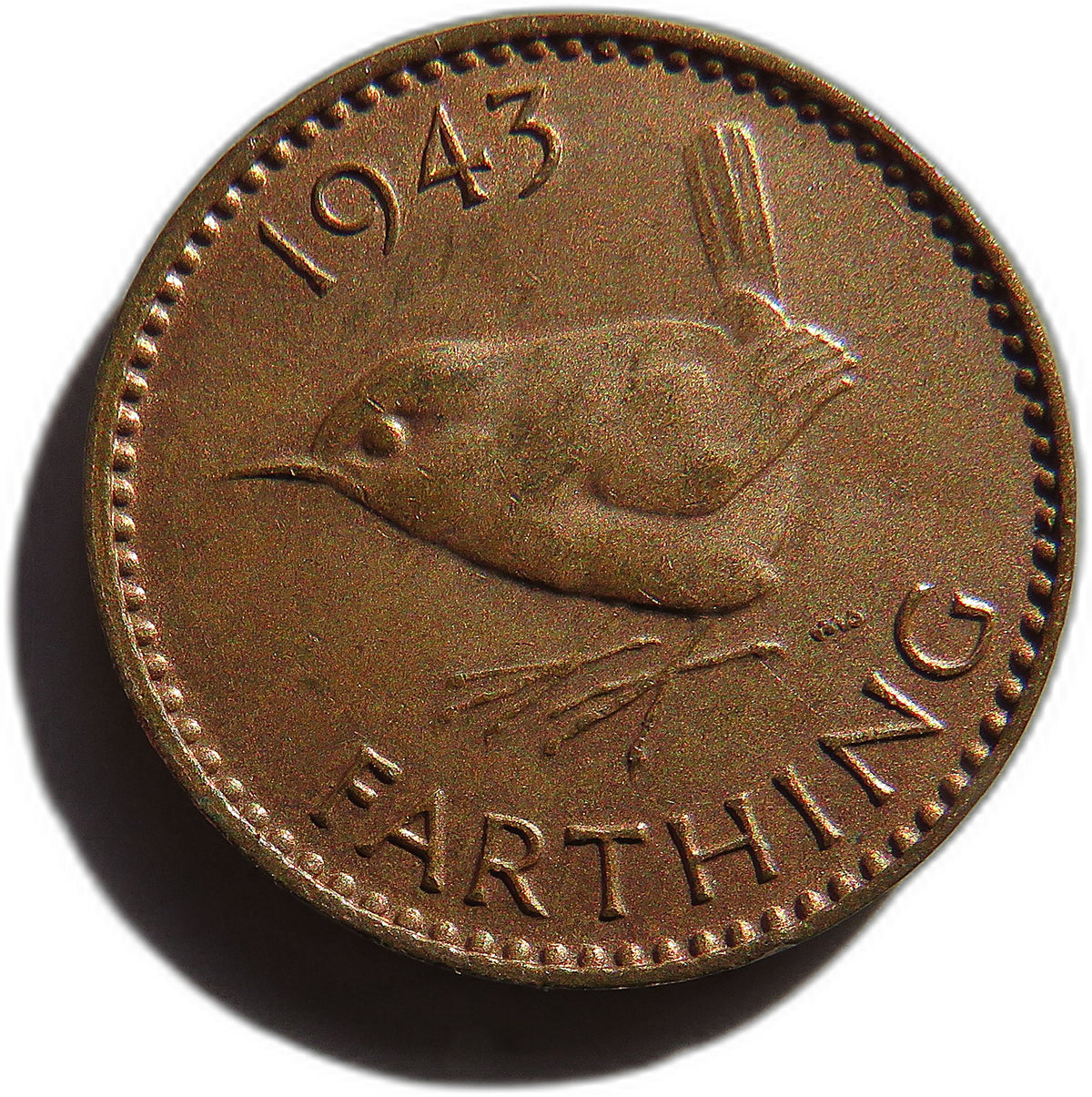 1943 King George VI Farthing Coin In High Grade - Great Britain