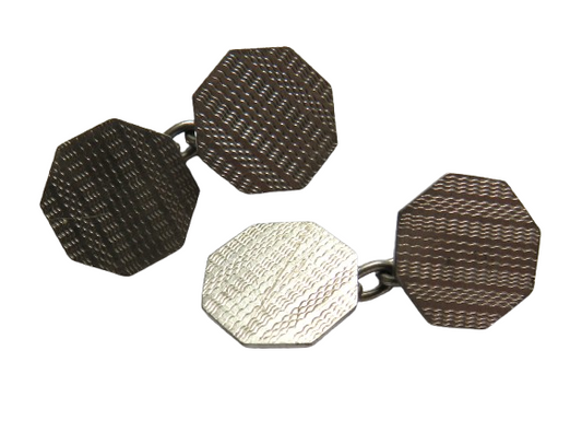 Nice Pair of Sterling Silver Male Link Cufflinks