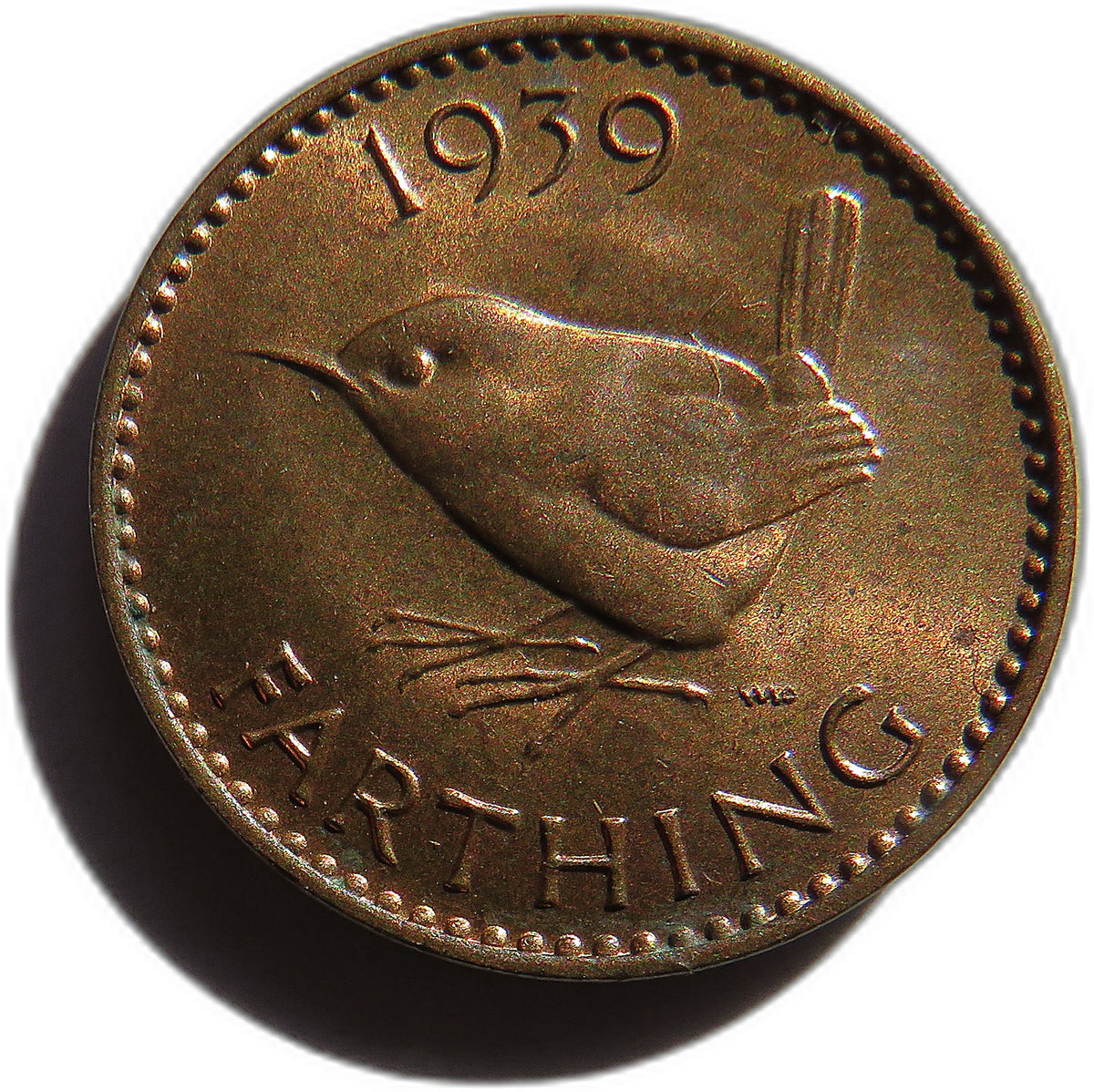 1939 King George VI Farthing Coin In High Grade - Great Britain