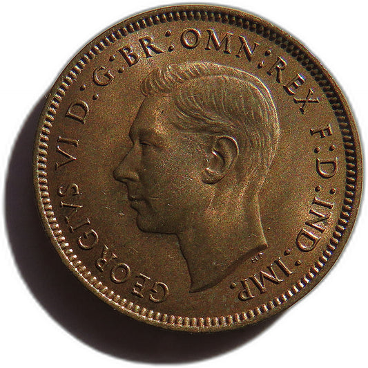 1937 King George VI Farthing Coin In High Grade - Great Britain image 1