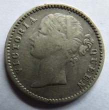 Load image into Gallery viewer, 1840 Queen Victoria East India Company Silver 1/4 Rupee Coin
