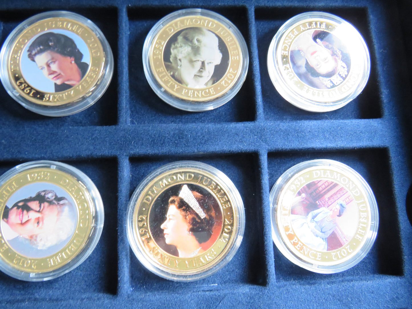 2012 Guernsey, Jersey, Cook Islands Queen Elizabeth Golden Jubilee Commemorative Coins