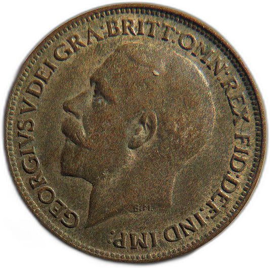 1920 King George V Farthing Coin In Higher Grade - Great Britain image 1