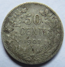 Load image into Gallery viewer, 1907 Belgium Silver 50 Centimes Coin
