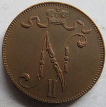 Load image into Gallery viewer, 1916 Finland 5 Pennia Coin
