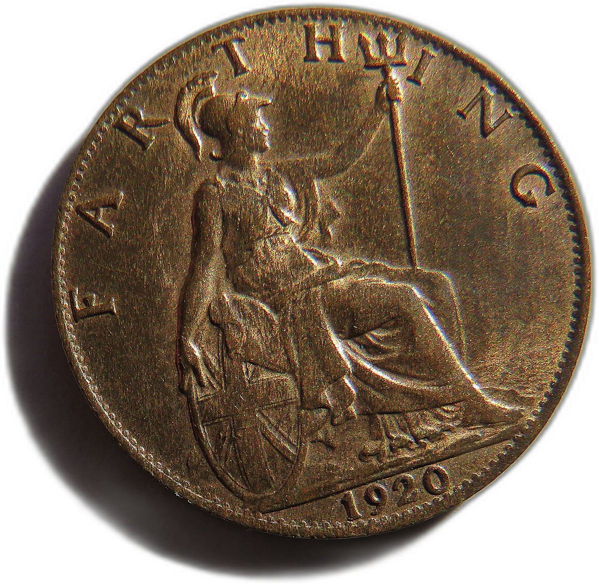 1920 King George V Farthing Coin In High Grade - Great Britain
