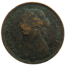 Load image into Gallery viewer, 1887 Queen Victoria Bun Head Halfpenny Coin
