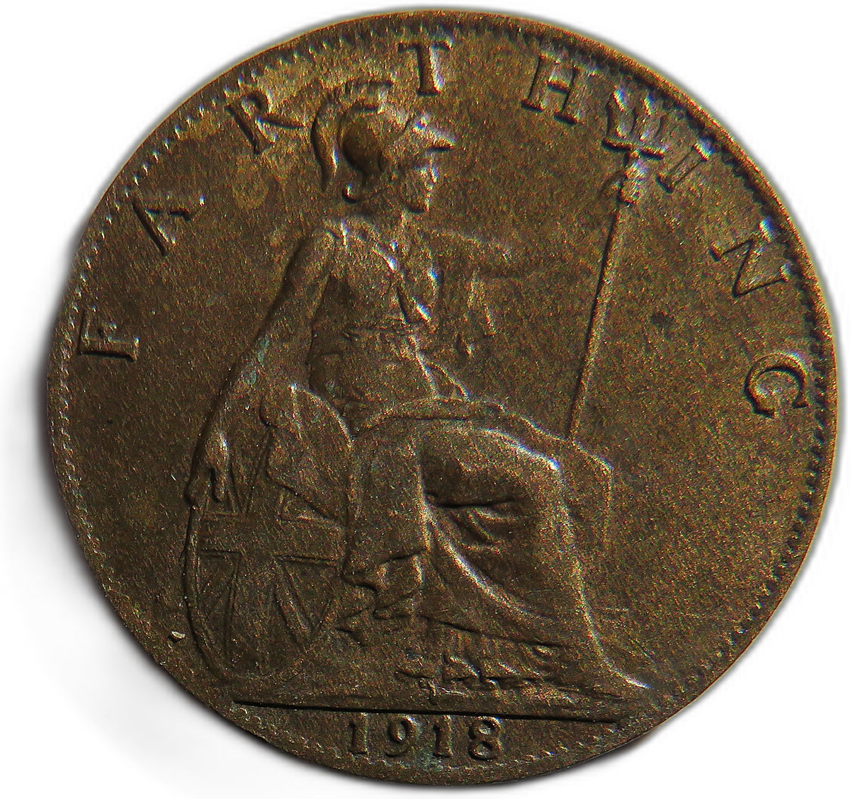 1918 King George V Farthing Coin In Higher Grade - Great Britain